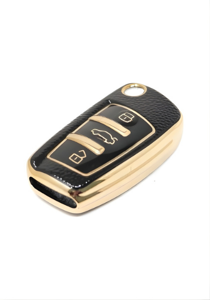 Audi Black Gold Nano Key Cover For A1, A3, A4, A5, A6, A7, Q3, Q5, Q7 - 2