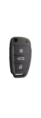 Audi Key Cover Black Silicone Protective Case Durable and Flexible Design Compatible with A1, A3, A4, A6, Q7 Models - Audi