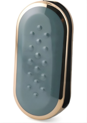 Fiat Luxury Nano Flip Key Cover, Gray-Gold Design, Compatible with Doblo, Ducato, 3-Button Premium Quality - 2
