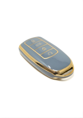 Chery Luxury Gray Gold Nano Protective Key Cover For Tiggo 8 Pro, Omoda 5, Tiggo 7 Avantgarde - 2