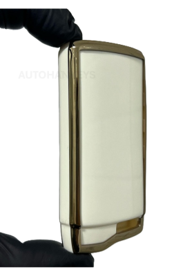 Chery Luxury Smart Key Cover, White-Gold, 3 Button, Nano Coated, Premium Quality, Compatible with Tiggo 7 Pro - 3