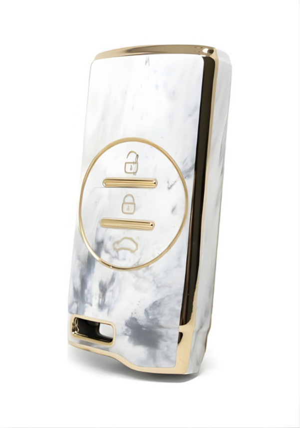 Chery Tiggo 7 Pro Key Cover, Marble Pattern, 3-Button Smart Model, Nano Coating, Luxury Protective Case - 1