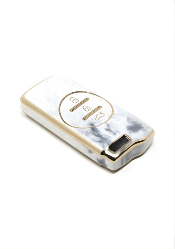 Chery Tiggo 7 Pro Key Cover, Marble Pattern, 3-Button Smart Model, Nano Coating, Luxury Protective Case - 2