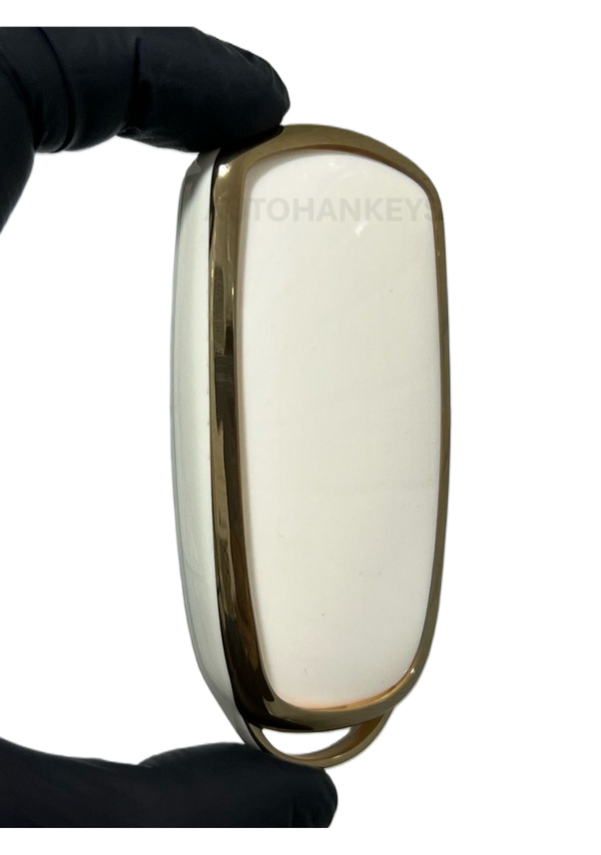 Chery Tiggo 8 Pro White Gold Nano Premium Quality Smart Key Case 3 Buttons - 3