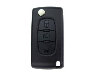 Citroen 3 Buttons Key Shell Remote Case Light Button with Battery Holder - Citroen
