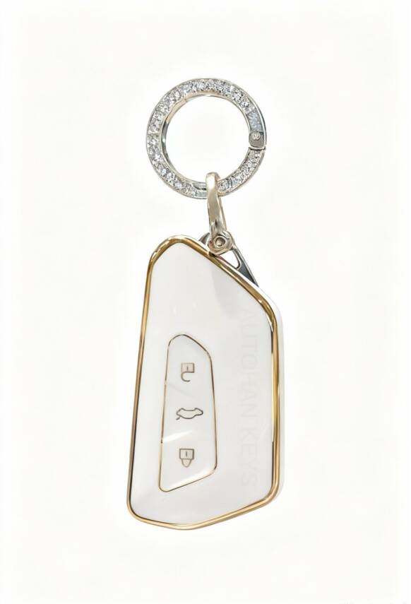 Cupra - Volkswagen Smart Key Cover Premium White Gold Compatible with Formentor and Golf 8 - 2