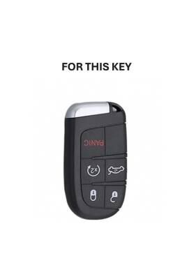 Dodge Luxury White Gold Premium Nano Protective Key Case Compatible with Renegade, Grand Cherokee, Chrysler Models - 2