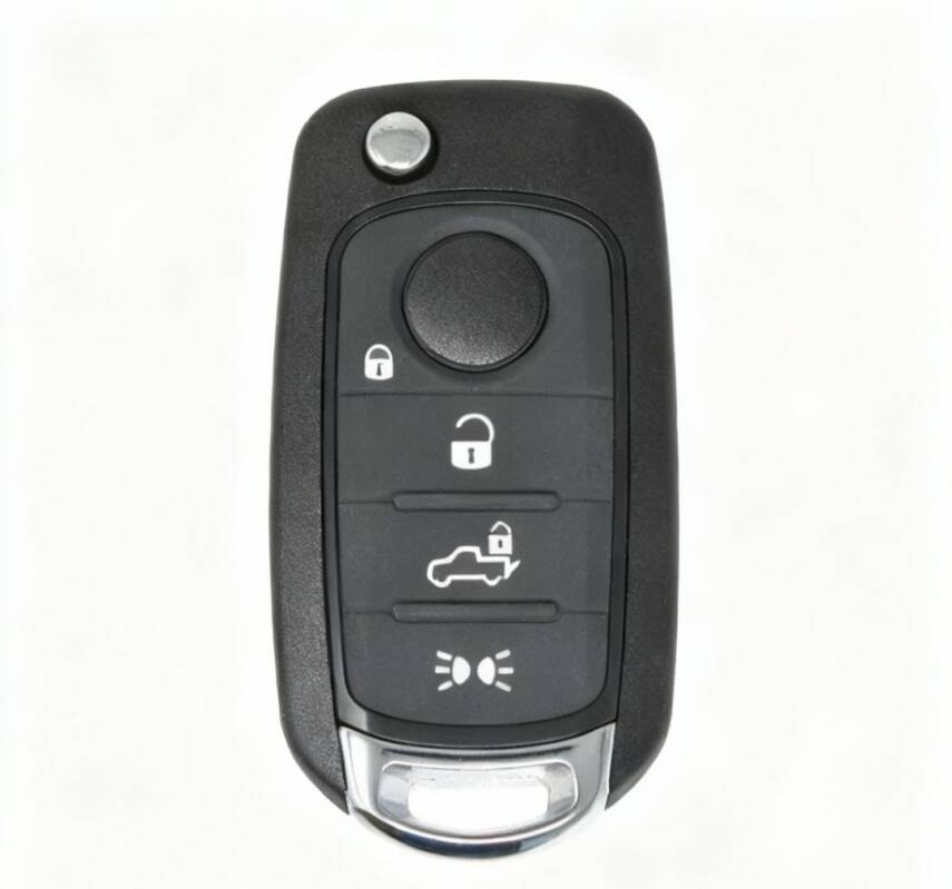 Fiat 500X Egea 4 Buttons Flip Remote Case Key Shell - 1