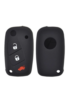 Fiat Fiorino Ducato Doblo Linea Punto Stilo Silicone Key Cover Black Compatible with Fiorino, Ducato, Doblo, Linea, Punto, and Stilo - Fiat