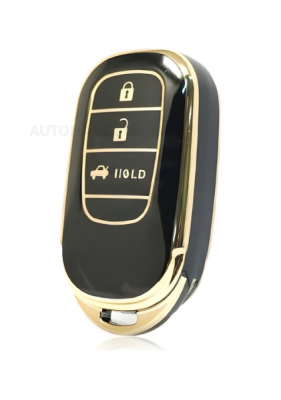 Honda FE1 Luxury Black Gold 3-Button Smart Key Protective Case – Premium Quality - Honda