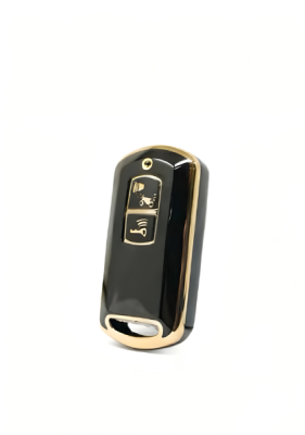 Honda Luxury Black Gold Nano Key Cover For PCX 150, SH125, C125 Premium Quality - Honda