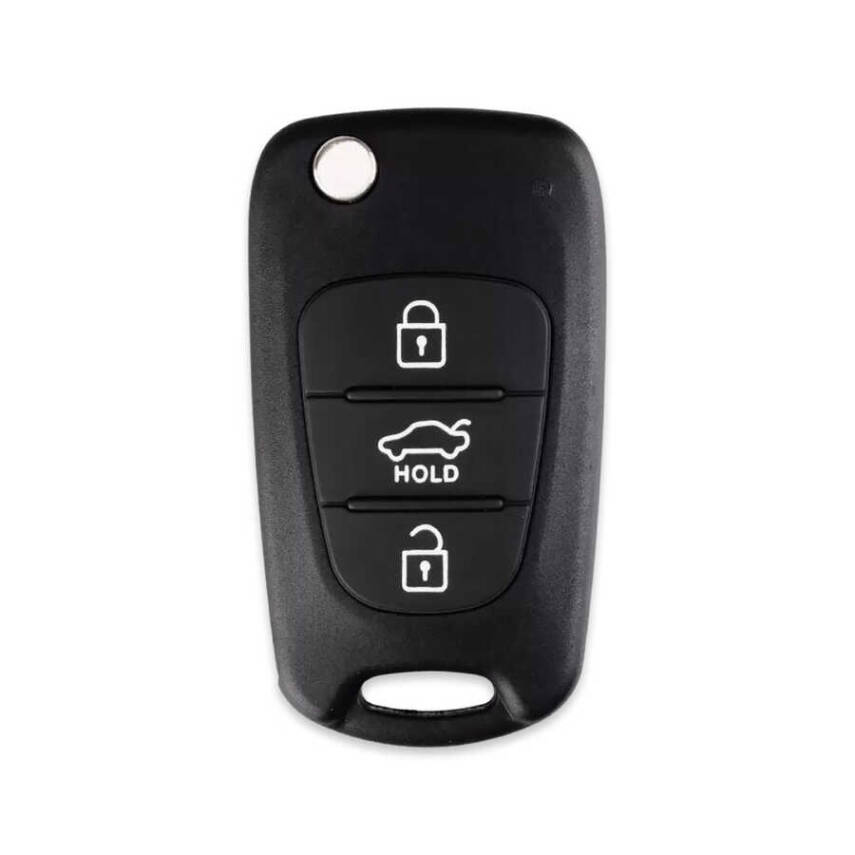 Kia Hyundai 3 Buttons Flip Key Shell Remote Case TOY48 - 1