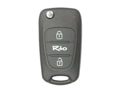 Kia Rio 3 Buttons Flip Key Shell Remote Case - Kia