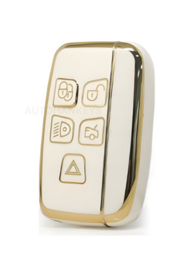 Land Rover Range Rover Sport Luxury White Gold Nano Smart Key Protective Case – Premium Quality, Compatible with Vogue Models - Land Rover