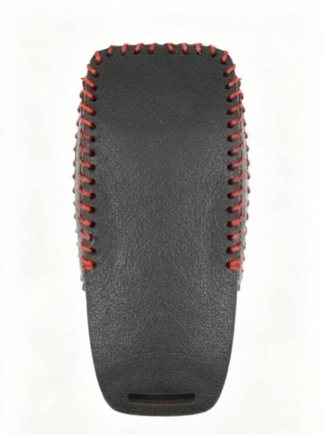 Mercedes Benz Black Leather Key Cover With Red Braided Detail For FBS4 Type 1 (2017–2020) - 2