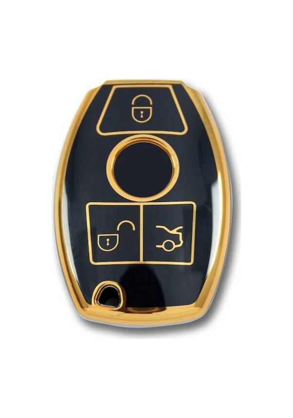 Mercedes Benz Luxury Black Gold Nano Key Cover For B-Type (2001–2016) - 1