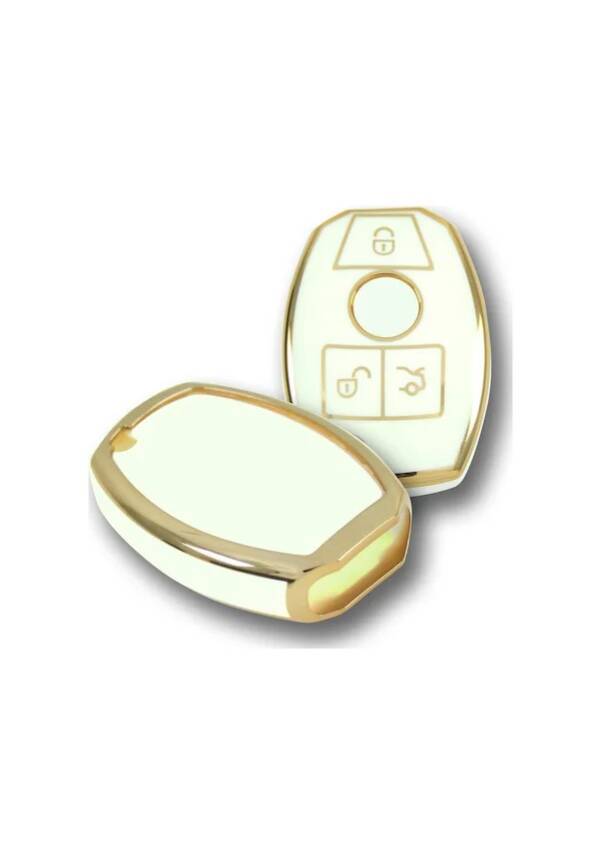 Mercedes Benz Luxury White Gold Nano Model Key Case 2001–2016 B Type Premium Protective Cover - 3
