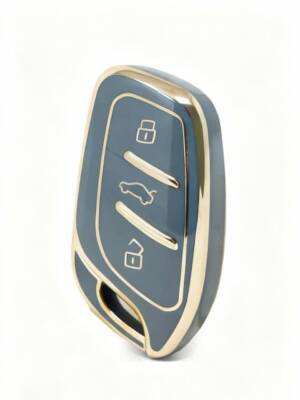 MG Luxury Gray Gold Nano Key Cover For HS, GT, ZS, EV, ZX, MG5, MG6, Roewe RX3, RX5, i5, eRX5, i6 - MG