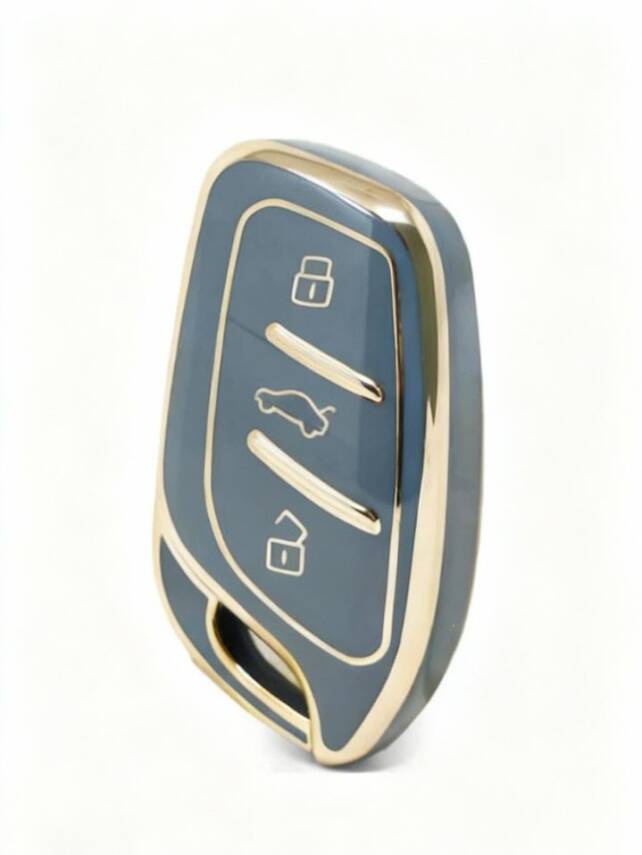MG Luxury Gray Gold Nano Key Cover For HS, GT, ZS, EV, ZX, MG5, MG6, Roewe RX3, RX5, i5, eRX5, i6 - 1