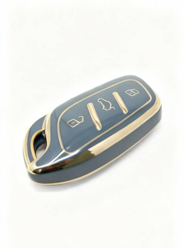 MG Luxury Gray Gold Nano Key Cover For HS, GT, ZS, EV, ZX, MG5, MG6, Roewe RX3, RX5, i5, eRX5, i6 - 2