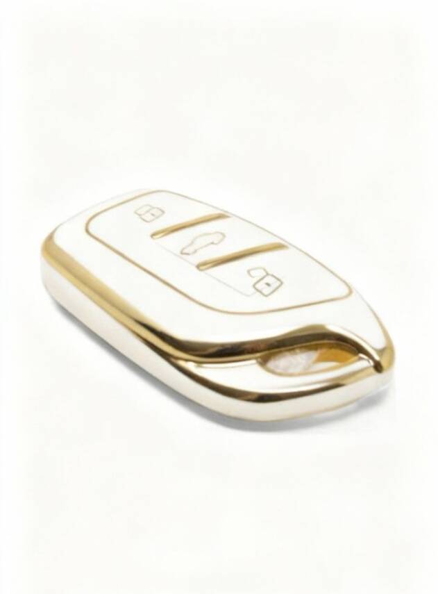 MG Luxury White Gold Nano Key Cover For HS, GT, ZS, EV, ZX, MG5, MG6, Roewe RX3, RX5, i5, eRX5, i6 - 2