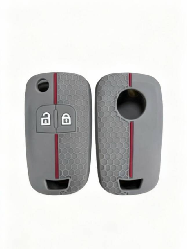 Opel Luxury Gray Honeycomb Pattern Key Case Compatible with Astra J, Corsa D, Corsa E, Insignia, Mokka, Meriva Models - 1