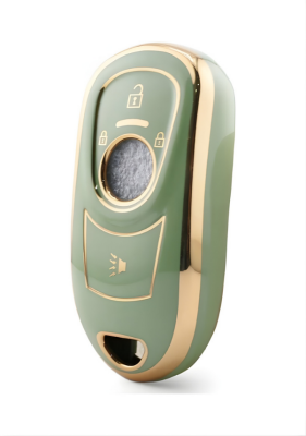 Opel Luxury Nano Key Cover, Green-Gold Color, Compatible with Astra K, Insignia Grand - Opel