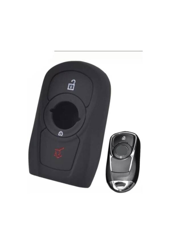 Opel Luxury Silicone Smart Key Cover, Black, Keyless Entry Compatible, for Astra K, Insignia, Mokka - 2