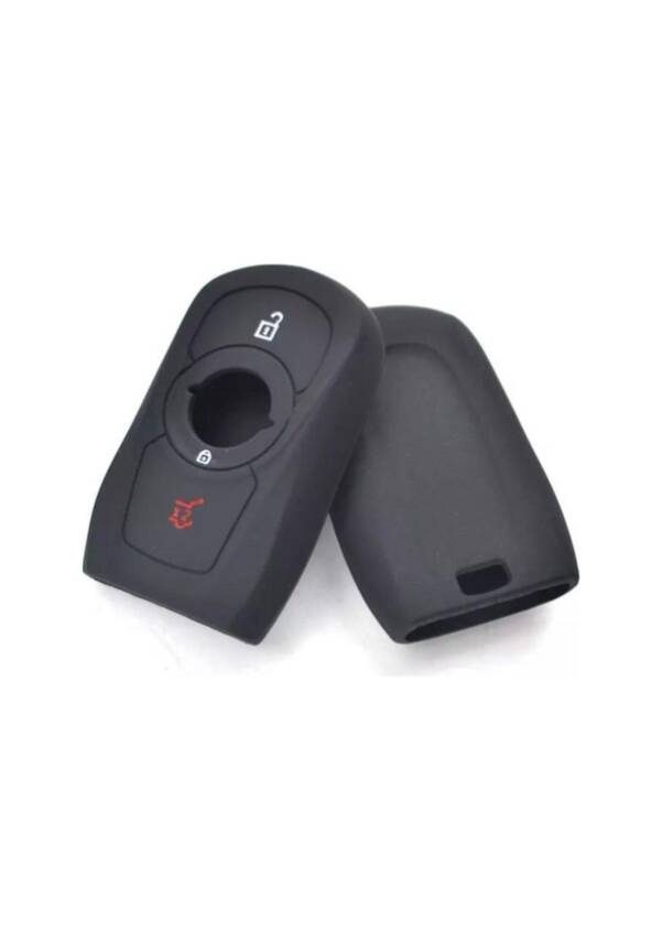 Opel Luxury Silicone Smart Key Cover, Black, Keyless Entry Compatible, for Astra K, Insignia, Mokka - 1