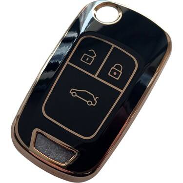 Opel Nano Key Cover Black Gold Compatible with Astra J, Insignia, Corsa D, Vectra C, Mokka, and Adam models - 2