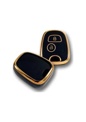 Peugeot Black Gold 2 Button Key Remote Case Compatible with 206, 106, Partner, Citroen C1, C3, Berlingo Models - 2