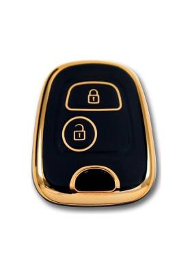 Citroen-Peugeot Black Gold 2 Button Key Remote Case Compatible with 206, 106, Partner, Citroen C1, C3, Berlingo Models - Citroen