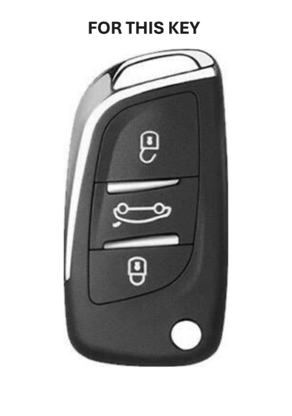 Peugeot & Citroen Luxury Nano Key Cover, Black-Gold, Premium Protective Case Compatible with C1, C2, C3, C4, C5, 306, 407, 807, DS, DS4, DS6 - 3