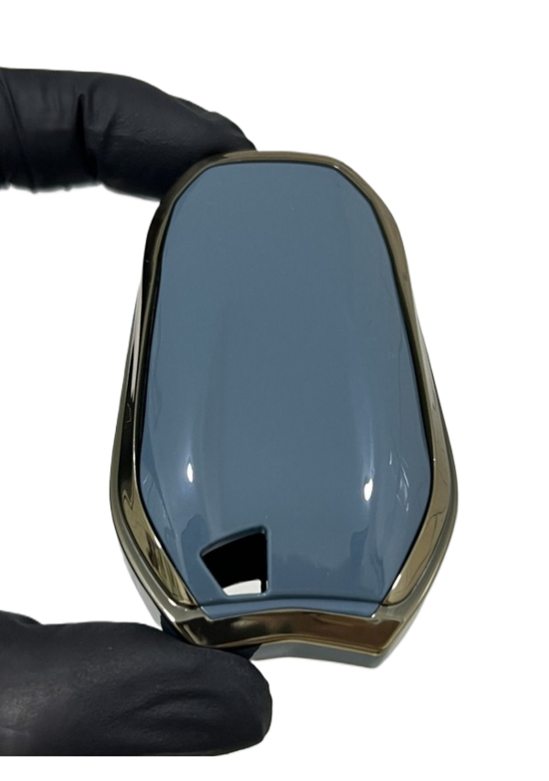 Peugeot Luxury Nano Key Cover, Gray-Gold Color, Keyless Design, Compatible with 208, 308, 508, 2008, 3008, 5008, Rifter - 4