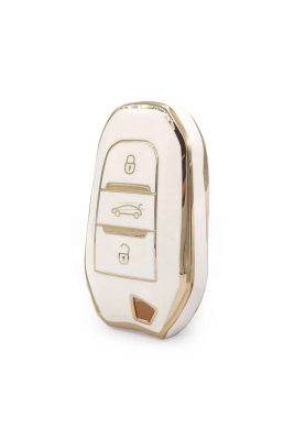 Peugeot Luxury Nano Key Cover White Gold for 208 308 508 2008 3008 5008 Rifter - Peugeot