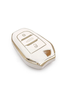 Peugeot Luxury Nano Key Cover White Gold for 208 308 508 2008 3008 5008 Rifter - 2