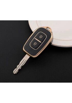 Ren-Dac Black Gold Premium 2 Button Key Protective Case Compatible with Duster, Scenic, Master and Megane Models - Ren, Dac