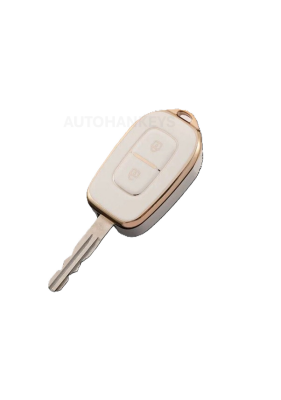 Ren-Dac White Gold Nano Key Protective Case Compatible with Duster, Scenic, Master and Megane 2 Models - Ren, Dac
