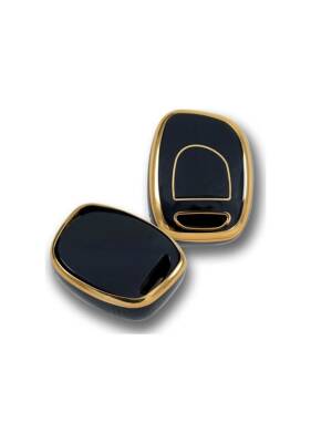 Ren Luxury Black Gold Nano Key Cover, 1-Button Design, Compatible with Clio 1, Clio 2, Kangoo — Premium Car Remote Case Protector - 2