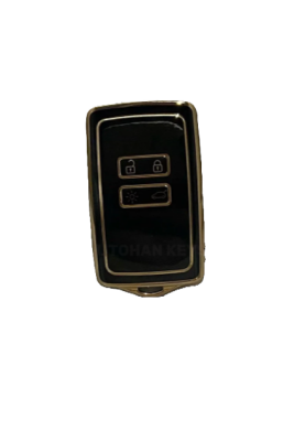 Ren Luxury Key Cover 4 Button Protective Nano Case, Black-Gold, Compatible with Clio E-Tech, Austral, Megane E-Tech - 2