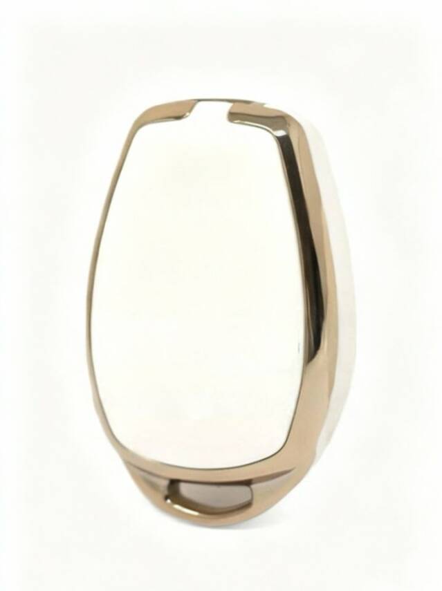 Ren Luxury White Gold Nano 3 Button Key Protective Case Compatible with Clio 3 and Dac Duster Models - 3