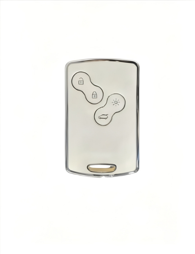 Ren Nano Key Cover, White-Silver Color, Compatible with Keyless Start, Clio4, Fluence Models - 1