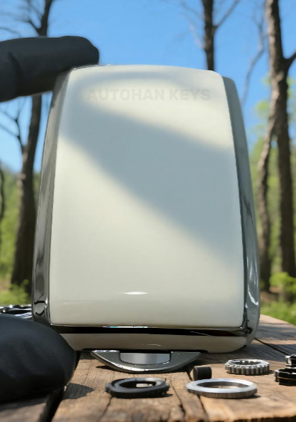 Ren Key Cover 4 Buttons Nano Protection White Silver Compatible with Clio E-Tech, Austral, Megane 4, Talisman, and Clio 5 - 3