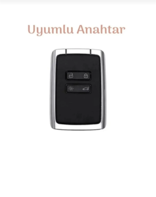 Ren Luxury Key Cover 4 Buttons Black Silver Compatible with Clio E-Tech, Austral, and Megane E-Tech, Talisman models - 5