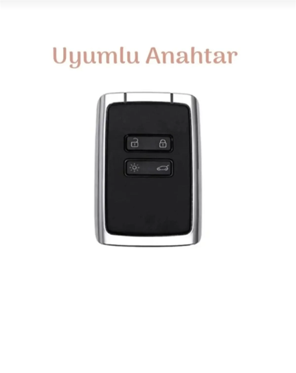 Ren Luxury Key Cover 4 Buttons Black Silver Compatible with Clio E-Tech, Austral, and Megane E-Tech, Talisman models - 5