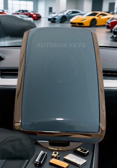 Ren Luxury Key Cover 4 Buttons Gray Gold Compatible with Clio E-Tech, Austral, and Megane E-Tech, Talisman models - 2