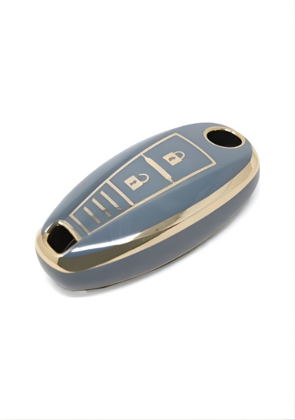 Suzuki Grey-Gold Key Cover, 2 Button, Keyless Nano Design, Compatible with Vitara, SX4, Swift, Ignis, Baleno - 2