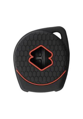 Suzuki Key Cover, Black Silicone, Honeycomb Pattern with Red Stripe, 2 Button, Compatible with Alto, Swift, Baleno, SX4, Grand Vitara, Jimny - 3