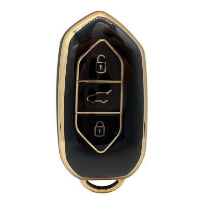 Togg Smart Key Cover 3 Buttons Nano Protection Black Gold Compatible with T10X - Togg