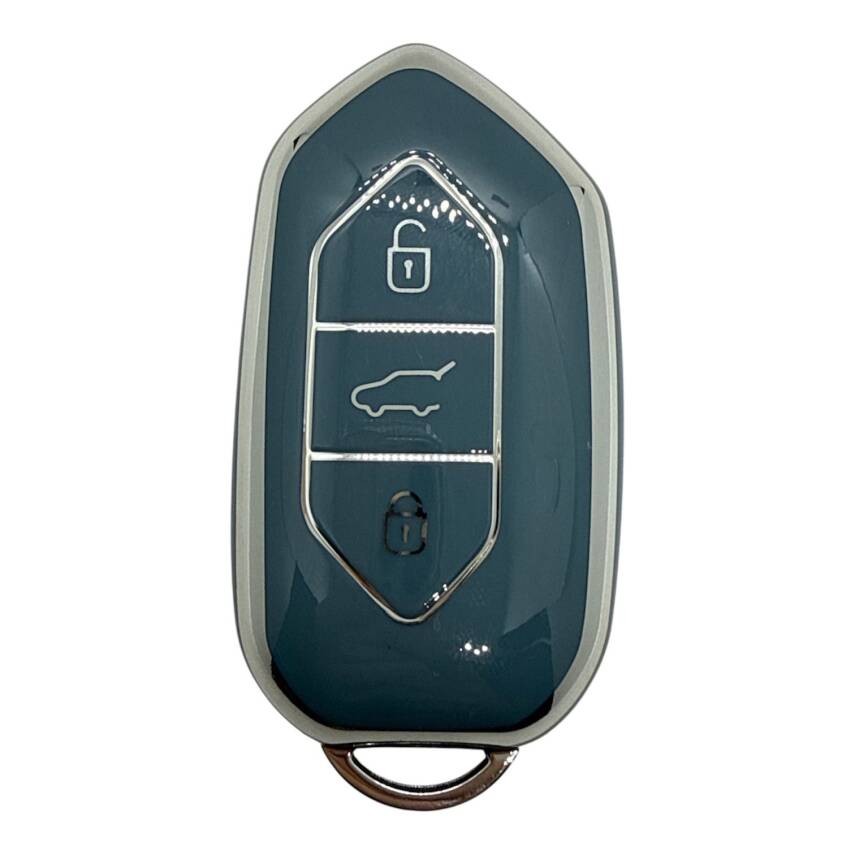 Togg Smart Key Cover 3 Buttons Nano Protection Gray Silver Compatible with T10X - 1